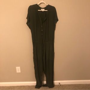 VELVET by Spencer & Graham Lightweight Army Green Jumpsuit size Large